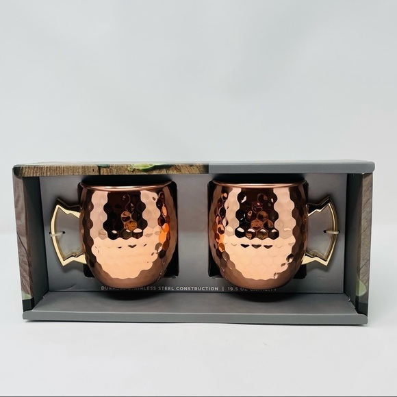 Cambridge Silversmiths 2 Pack of 20 Ounce Hammered Copper Moscow Mule Mugs - Picture 9 of 11